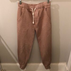 Pink taupe sweat pants